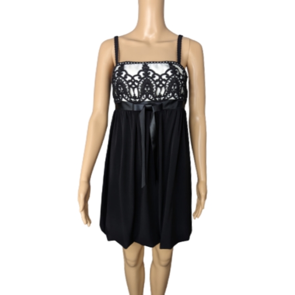 Jessica McClintock Black and White Formal Dress 4 - Picture 1 of 9
